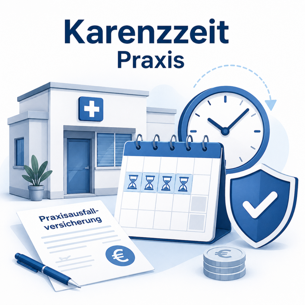 Die Karenzzeit bestimmt, wie lange eine Praxis ihre fortlaufenden Kosten selbst tragen muss. Der Beitrag zeigt, wie Rücklagen, Fixkosten und Versicherungsbeitrag bei der Auswahl einer geeigneten Karenzzeit berücksichtigt werden.